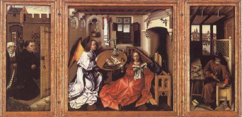 Robert Campin Annunciation The Merode Altarpiece oil painting image